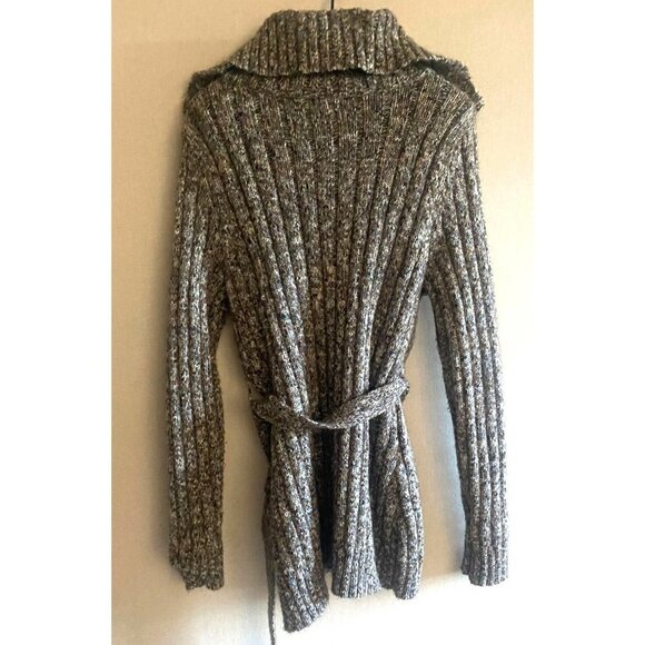 Mimi Maternity Tan and Brown Multi Button Front Belted Cardigan L - Picture 3 of 4